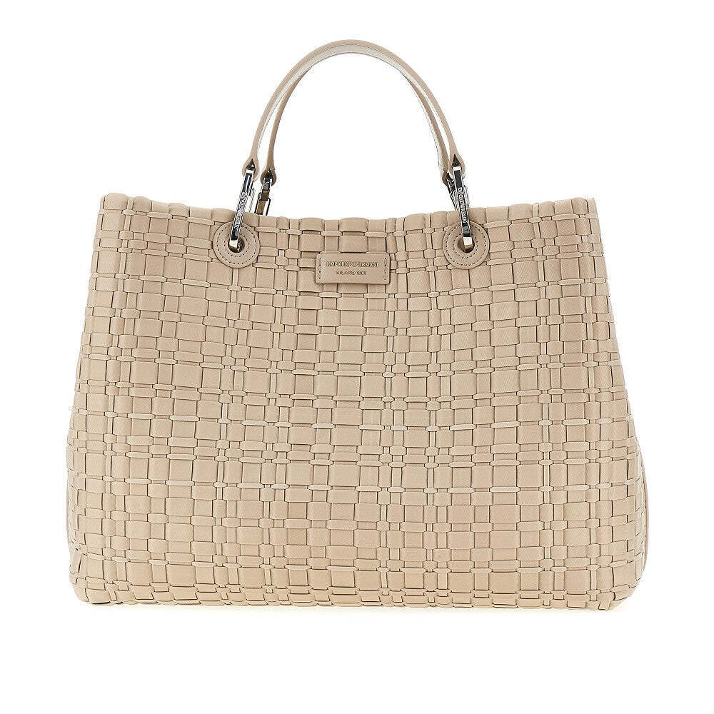 Emporio Armani Woven Nylon Medium Shopping Bag